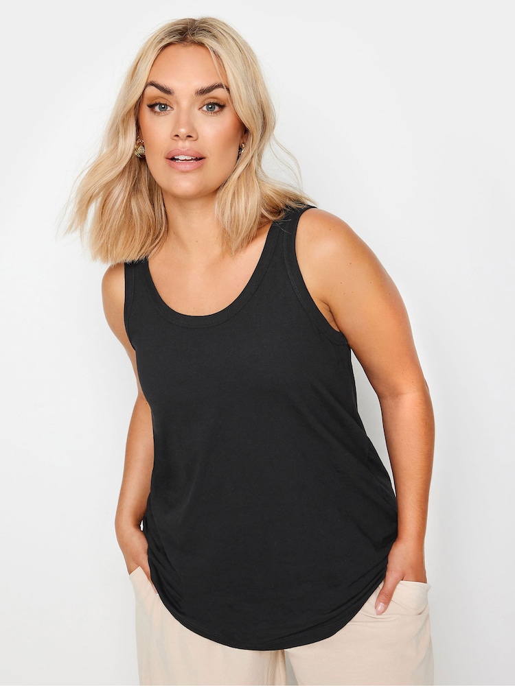 Yours Curve Black Core Basic Vests 2 Pack - Image 1 of 5