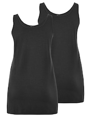 Yours Curve Black Longline Vests 2 Pack - Image 6 of 7