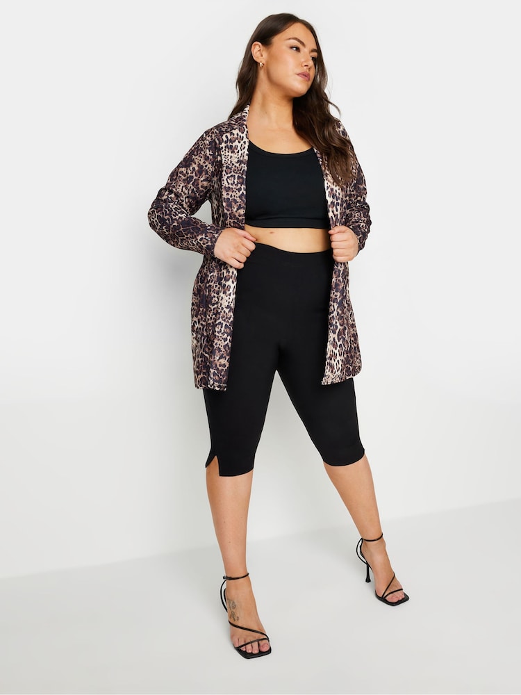 Yours Curve Black Capri Cropped Trousers - Image 2 of 4