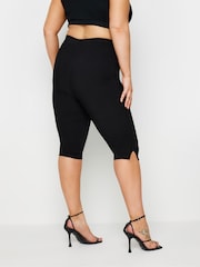 Yours Curve Black Capri Cropped Trousers - Image 3 of 4