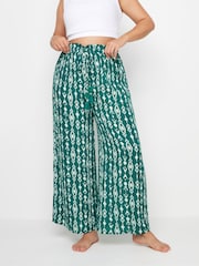 Yours Curve Green Tassel Beach Trousers - Image 1 of 5