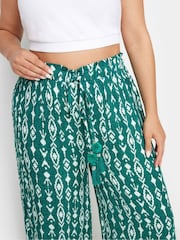 Yours Curve Green Tassel Beach Trousers - Image 4 of 5