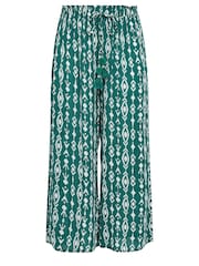 Yours Curve Green Tassel Beach Trousers - Image 5 of 5