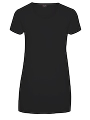 Yours Curve Dark Black Longline T-Shirts 2 Pack - Image 7 of 7
