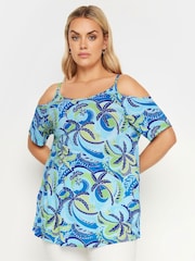 Yours Curve Black Cold Shoulder Tops 2 Pack - Image 2 of 7