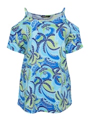 Yours Curve Black Cold Shoulder Tops 2 Pack - Image 7 of 7
