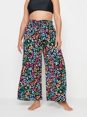 Yours Curve Black Tassel Beach Trousers - Image 1 of 5