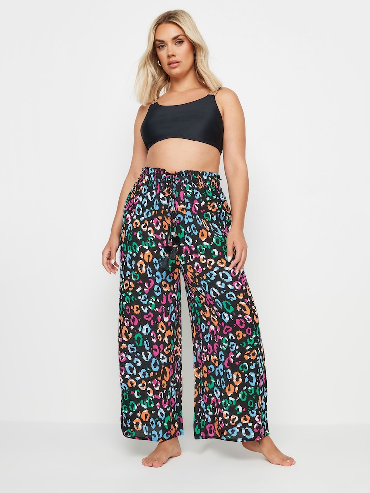 Yours Curve Black Tassel Beach Trousers - Image 2 of 5