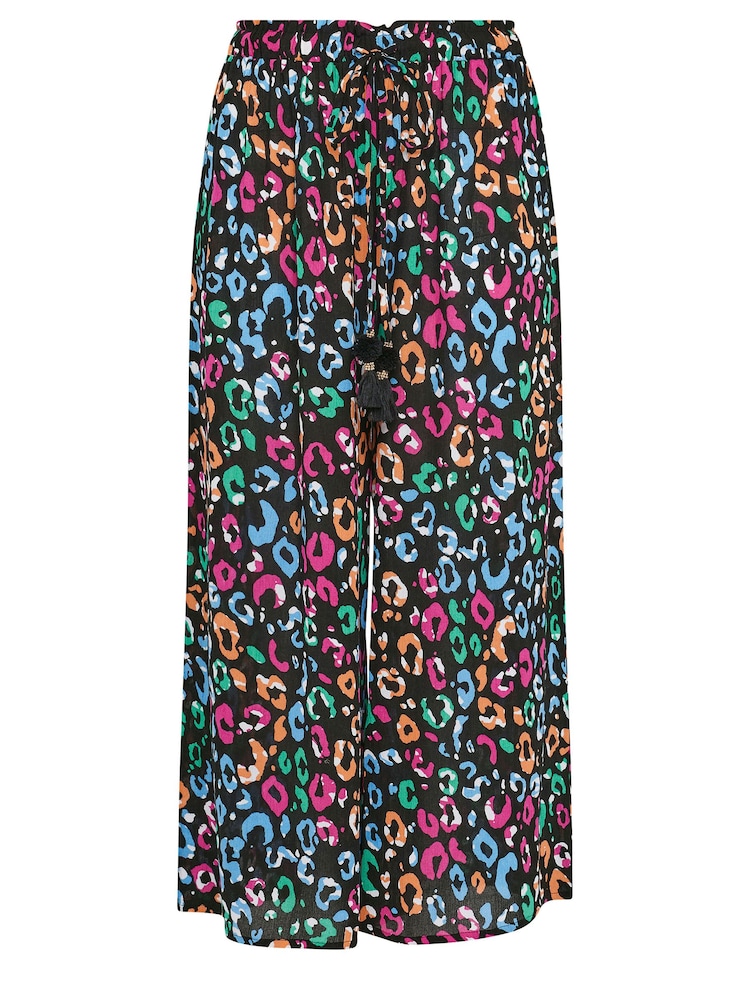 Yours Curve Black Tassel Beach Trousers - Image 5 of 5