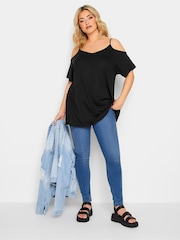 Yours Curve Cold Shoulder Tops 2 Pack - Bild 4 von 8