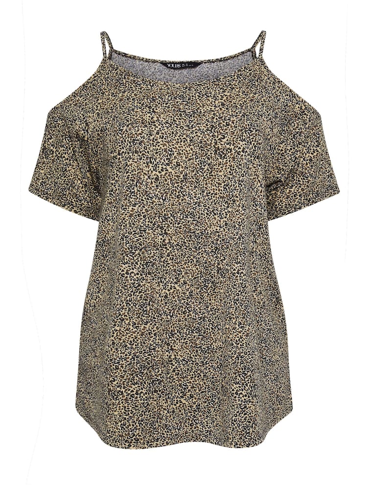 Yours Curve Dark Black Cold Shoulder Tops 2 Pack - Image 7 of 8