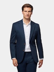 Peckham Rye Blue Single Breasted Cotton Stretch Regular Fit Jacket - Image 1 of 12