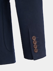 Peckham Rye Blue Single Breasted Cotton Stretch Regular Fit Jacket - Image 11 of 12