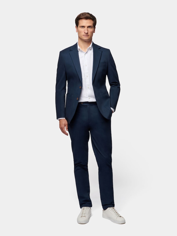Peckham Rye Blue Single Breasted Cotton Stretch Regular Fit Jacket - Image 2 of 12