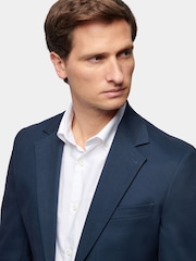 Peckham Rye Blue Single Breasted Cotton Stretch Regular Fit Jacket - Image 4 of 12