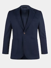 Peckham Rye Blue Single Breasted Cotton Stretch Regular Fit Jacket - Image 5 of 12