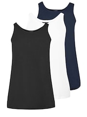 Yours Curve Black Core Basic Vests 3 Pack - Image 6 of 6