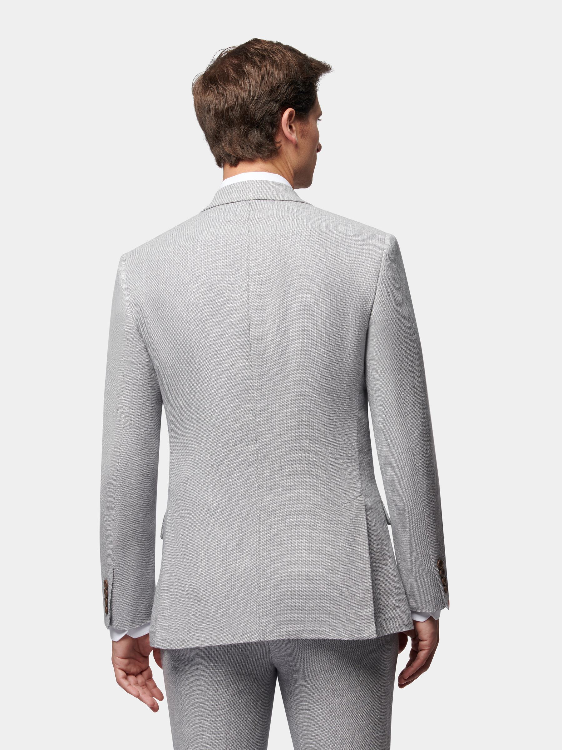 Buy Peckham Rye Grey Regular Fit Linen Blend Jacket from Next Romania