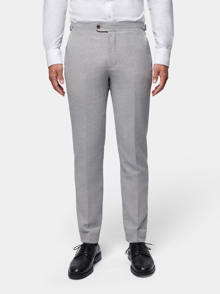 Серый - Peckham Rye Regular Fit Linen Blend Trousers - Изображение 1 из 10