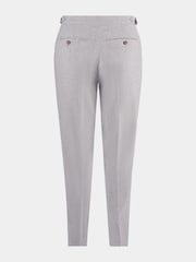Серый - Peckham Rye Regular Fit Linen Blend Trousers - Изображение 10 из 10