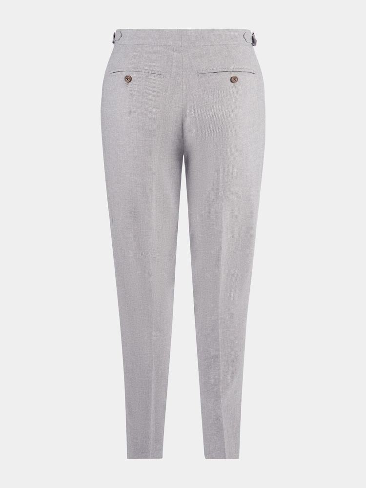 Серый - Peckham Rye Regular Fit Linen Blend Trousers - Изображение 10 из 10