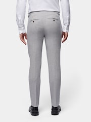 Серый - Peckham Rye Regular Fit Linen Blend Trousers - Изображение 4 из 10