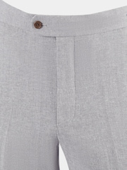 Серый - Peckham Rye Regular Fit Linen Blend Trousers - Изображение 5 из 10