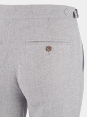 Серый - Peckham Rye Regular Fit Linen Blend Trousers - Изображение 6 из 10