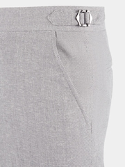 Серый - Peckham Rye Regular Fit Linen Blend Trousers - Изображение 8 из 10