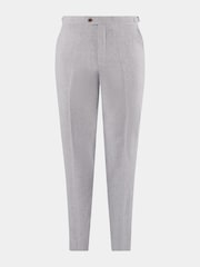 Серый - Peckham Rye Regular Fit Linen Blend Trousers - Изображение 9 из 10
