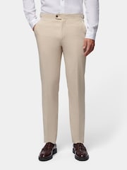 Crème - Peckham Rye Regular Fit Linen Blend Trousers - Image 1 of 5