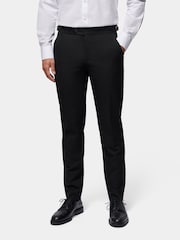 Peckham Rye Black Regular Fit Classic Tuxedo Trousers - Image 1 of 8