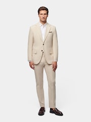 Crème - Peckham Rye - Regular fit linnenmix jack met standaard pasvorm - Image 2 of 8