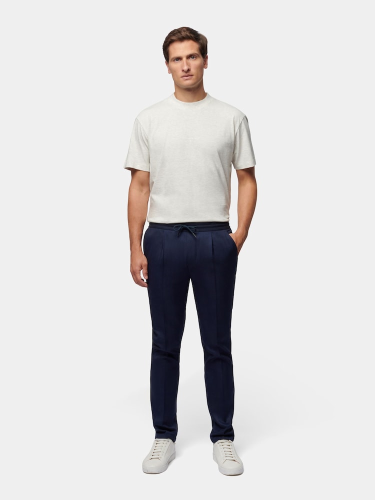 Peckham Rye Blue Drawstring Herringbone Trousers - Image 2 of 10