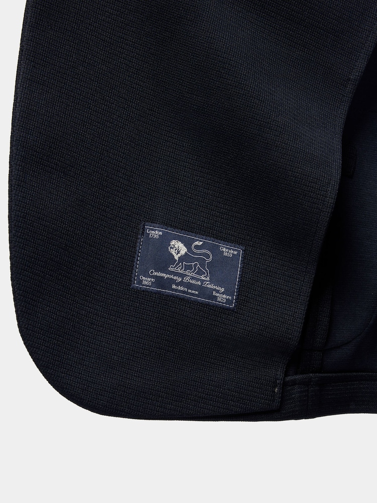 Peckham Rye Blue Waffle Knit Regular Fit Jacket - Image 10 of 12