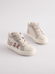 Grey Wide Fit (G) Paw Patrol Elastic Lace High Top Trainers - Image 1 of 5