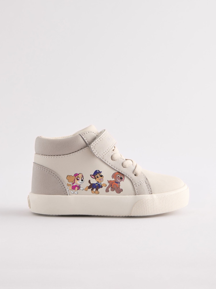Grey Wide Fit (G) Paw Patrol Elastic Lace High Top Trainers - Image 2 of 5