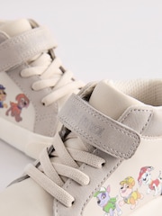 Grey Wide Fit (G) Paw Patrol Elastic Lace High Top Trainers - Image 3 of 5