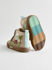 Neutral Dinosaur Wide Fit (G) Warm Lined Touch Fastening Boots - Image 4 of 6