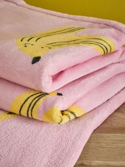 Pink Banana Fleece Throw - Image 4 of 5