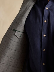 Joules Grey Slim Fit Check Blazer - Image 10 of 11