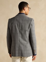 Joules Grey Slim Fit Check Blazer - Image 6 of 11