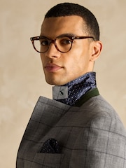 Joules Grey Slim Fit Check Blazer - Image 7 of 11