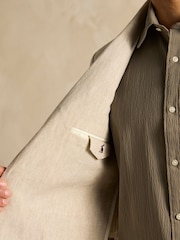 Joules Stone Slim Fit 100% Linen Safari Suit Jacket - Image 11 of 13
