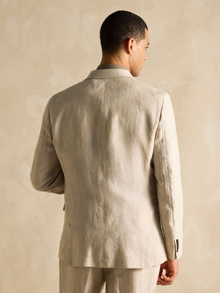 Joules Stone Slim Fit 100% Linen Safari Suit Jacket - Image 2 of 10 Joules Stone Slim Fit 100% Linen Safari Suit Jacket - Image 2 of 10