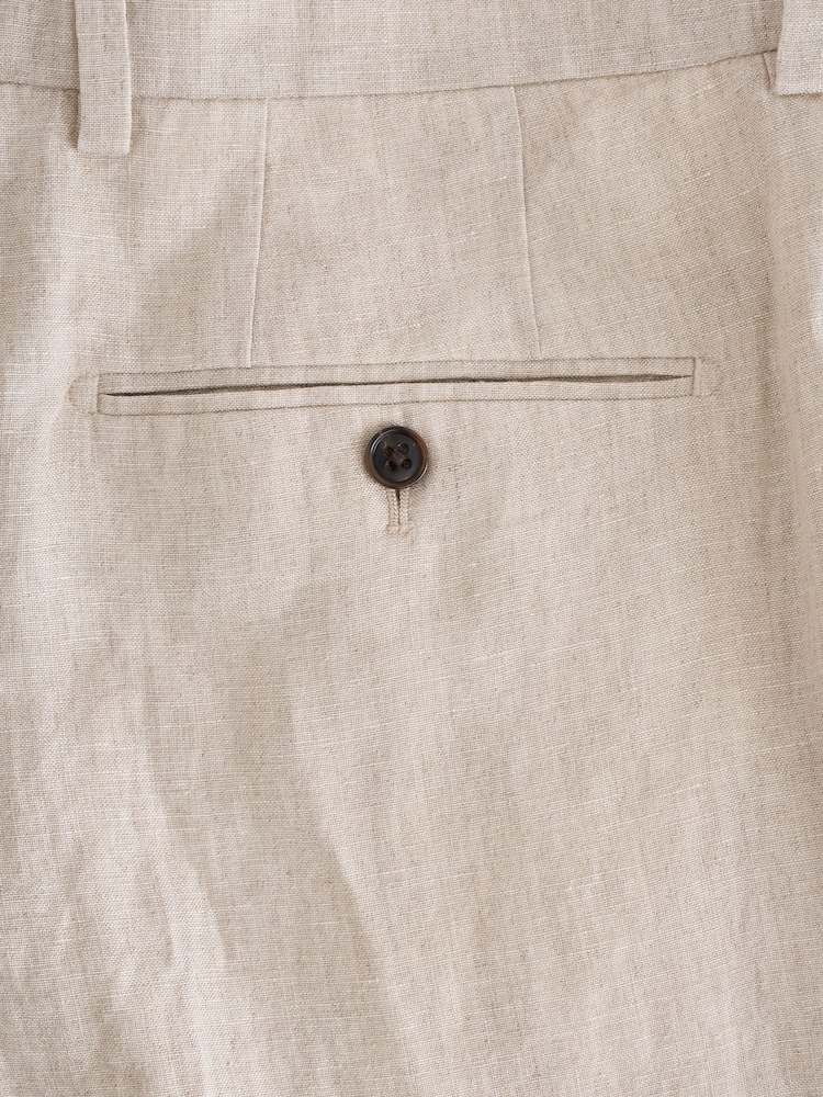 Joules Stone Slim Fit 100% Linen Safari Suit Trousers - Image 8 of 8 Joules Stone Slim Fit 100% Linen Safari Suit Trousers - Image 8 of 8