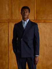 Joules Navy Double Breasted Suit Jacket - Image 1 of 13