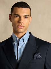 Joules Navy Double Breasted Suit Jacket - Image 10 of 13