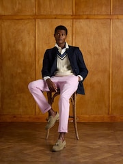 Joules Navy Double Breasted Suit Jacket - Image 2 of 13