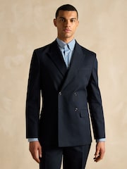 Joules Navy Double Breasted Suit Jacket - Image 5 of 13